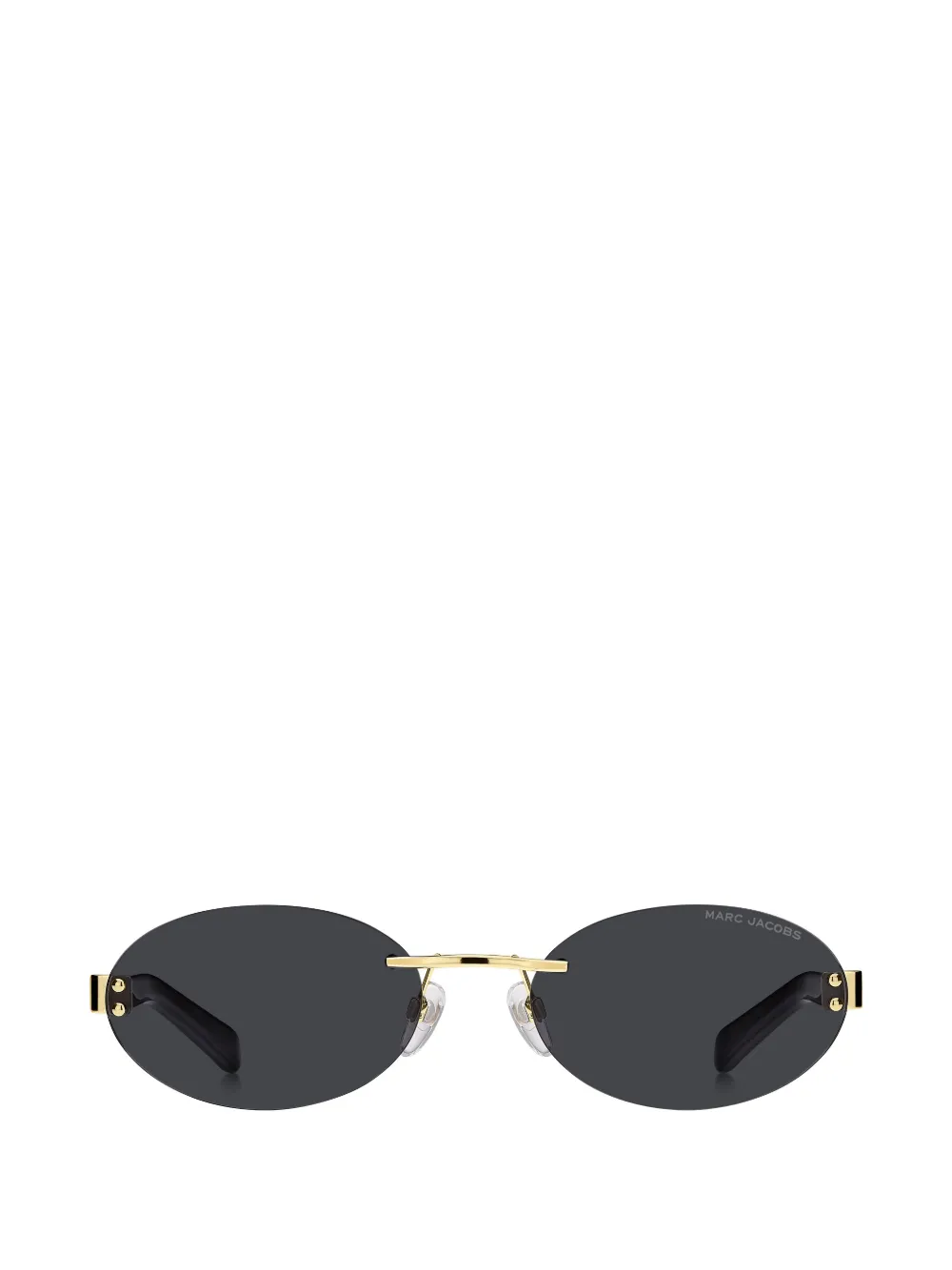 Marc Jacobs Eyewear Zonnebril met randloos ovalen montuur Goud