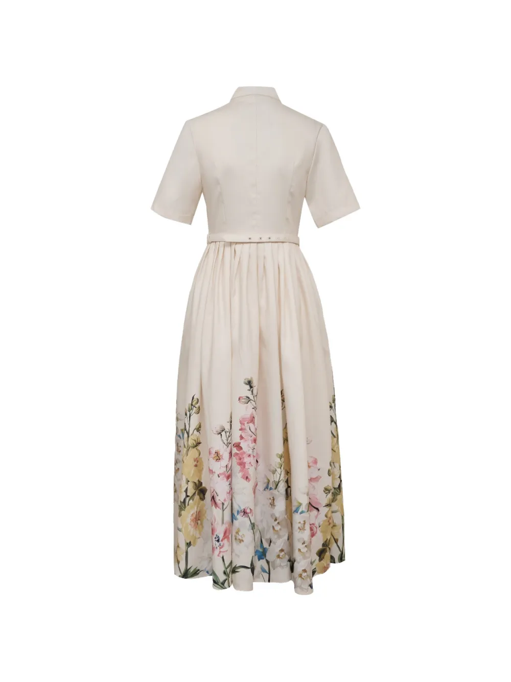 Leo Lin Midi-jurk met bloemenprint Wit