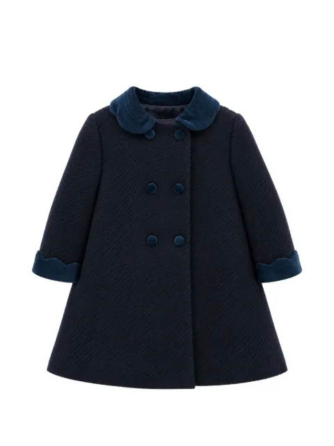 Mariella Ferrari double-breasted scalloped-trim coat