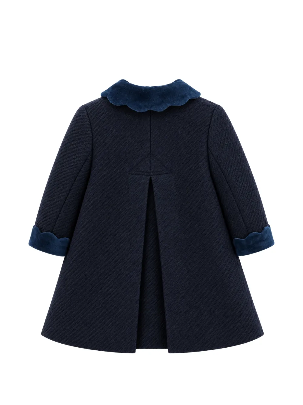 Mariella Ferrari Jas met dubbele rij knopen en gewelfde afwerking Blauw