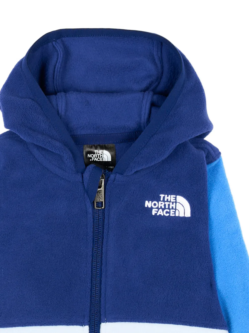 The North Face Kids Glacier fleece hoodie met colourblocking Blauw
