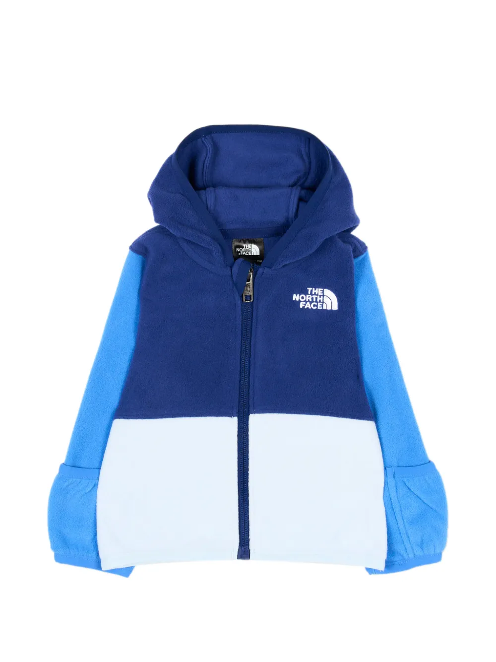 The North Face Kids Glacier colour-block fleece hoodie - Bleu