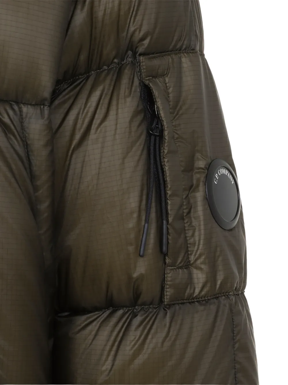 C.P. Company Goggle-detail padded coat Groen