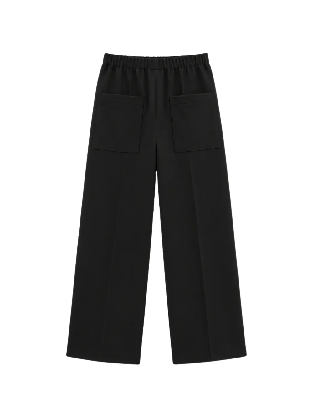 Liviana Conti Ethan elasticated-waistband wide-leg trousers Zwart