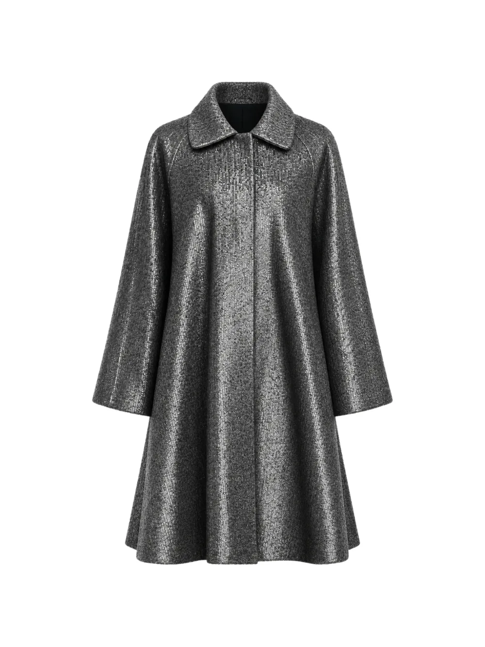 Norma Kamali Mens Trench To Knee sequin-embellished A-line coat - Grey