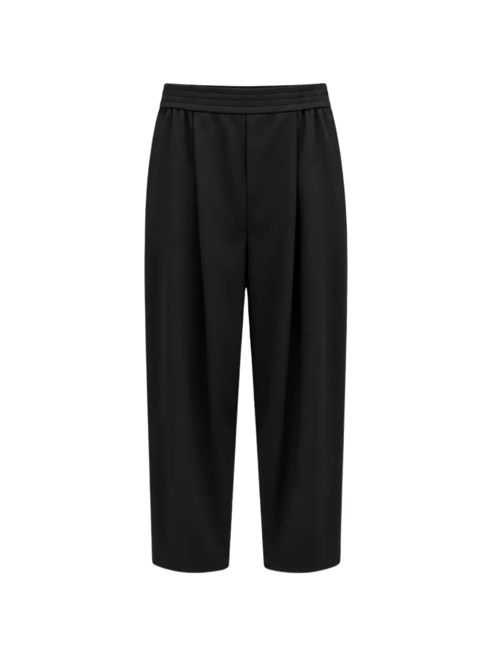 Liviana Conti Harper elasticated-waistband pleated trousers Zwart