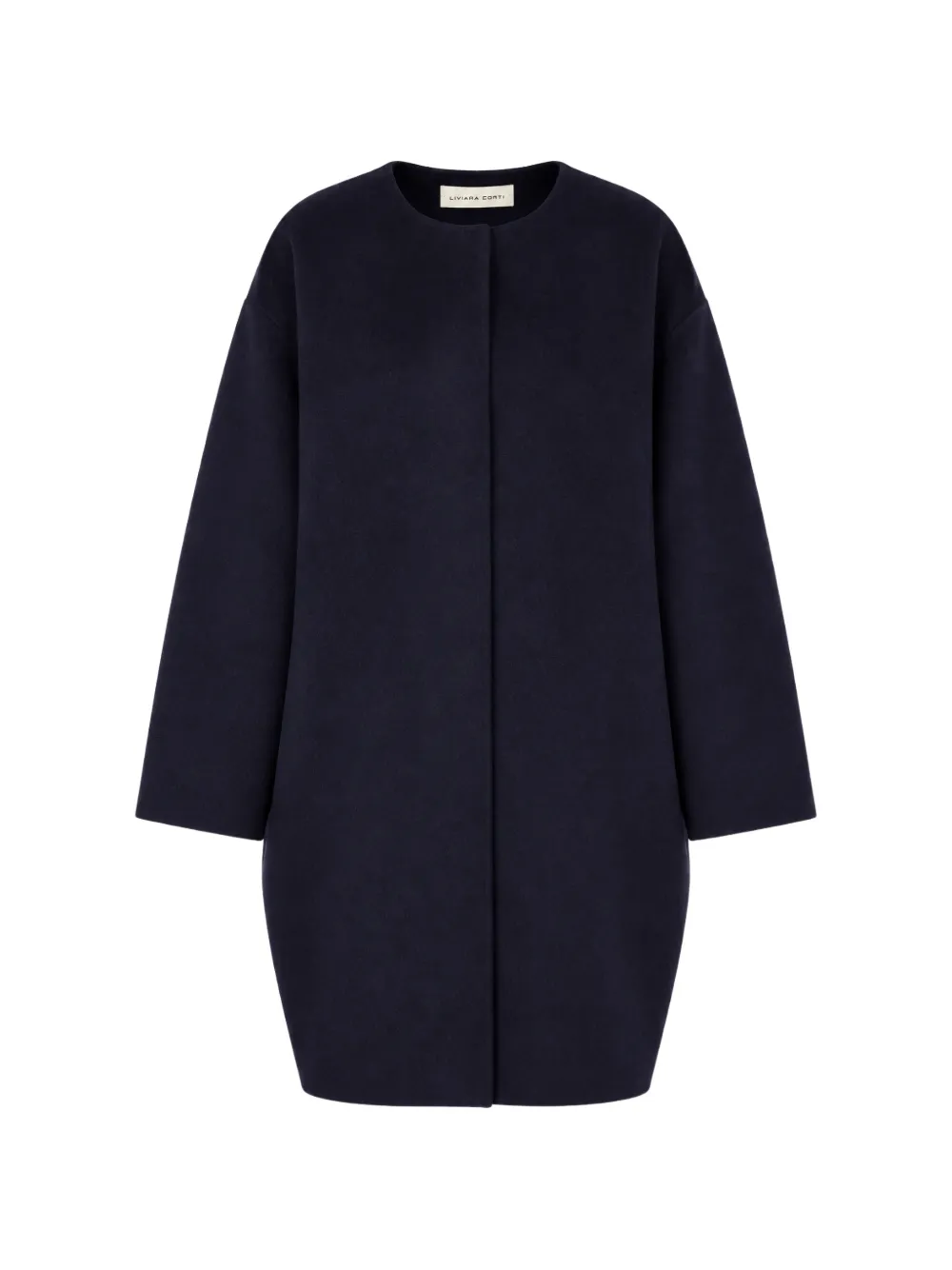 Liviana Conti Magnus collarless drop-shoulder coat