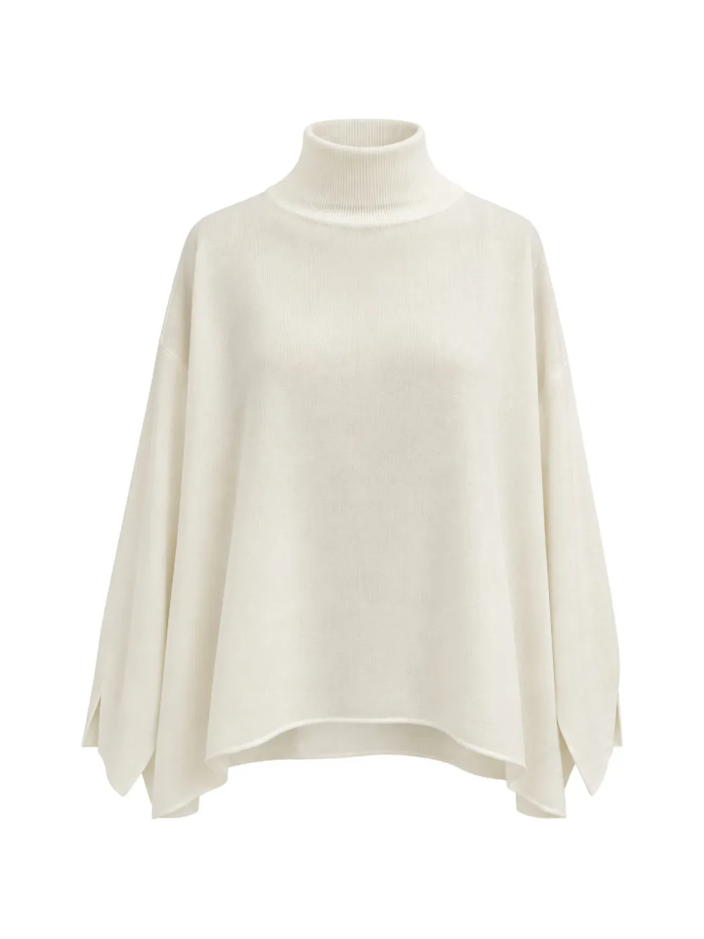 Liviana Conti high-neck poncho-style sweater - Bianco
