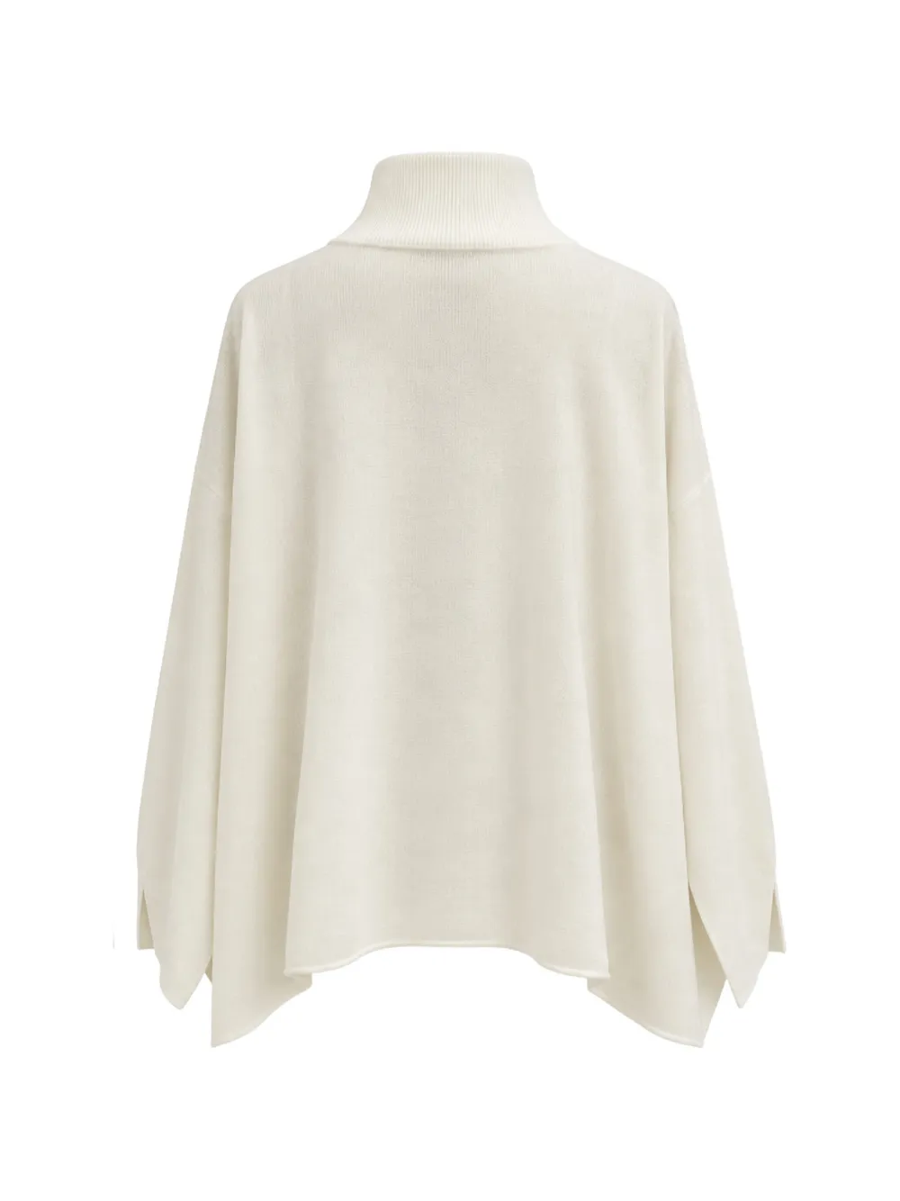 Liviana Conti high-neck poncho-style sweater Wit