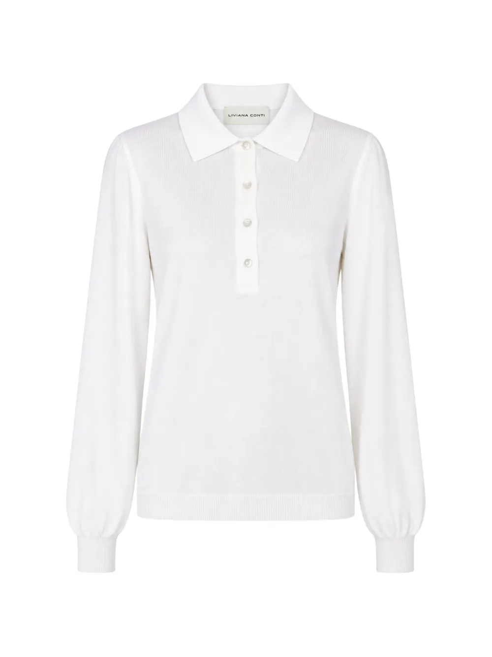 Liviana Conti button-down polo sweater - Blanc Liviana Conti button-down polo sweater - Blanc