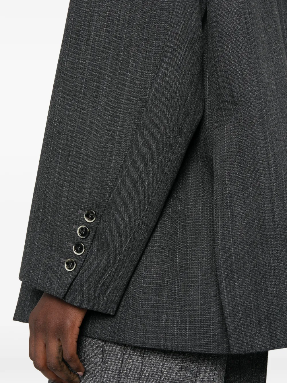 Nine In The Morning Tecla pinstriped blazer Grijs