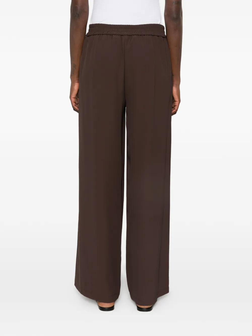VICOLO Broek met elastische tailleband Bruin