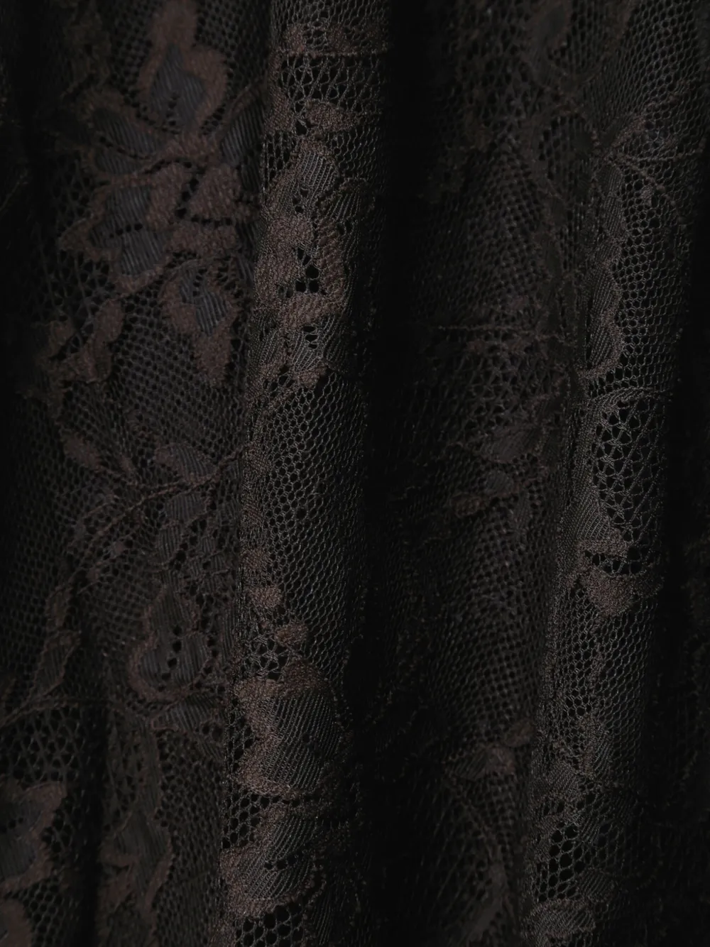 THE ANDAMANE Nemesia lace-overlay maxi skirt Bruin