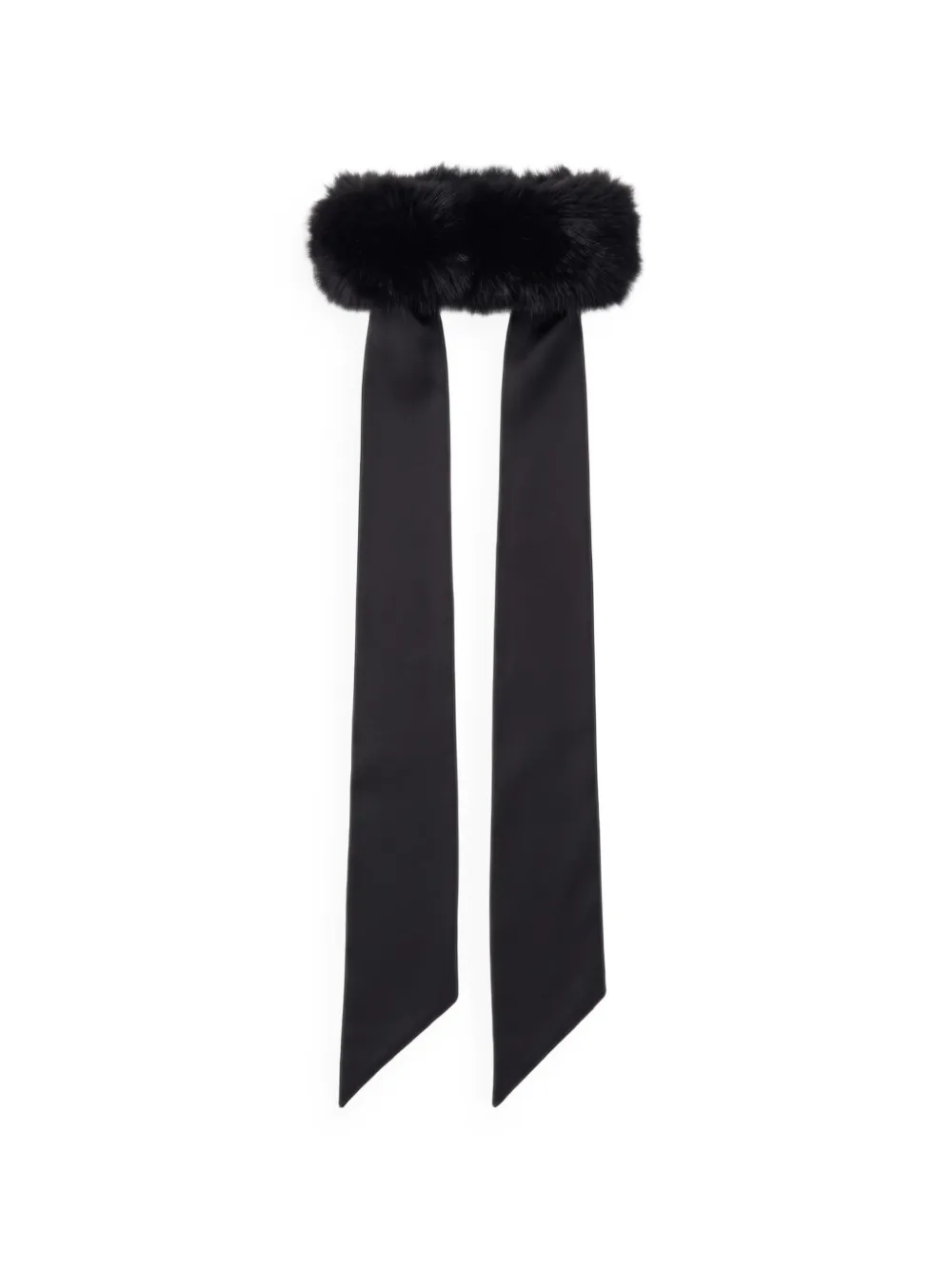 THE ANDAMANE Ana faux-fur headband Zwart