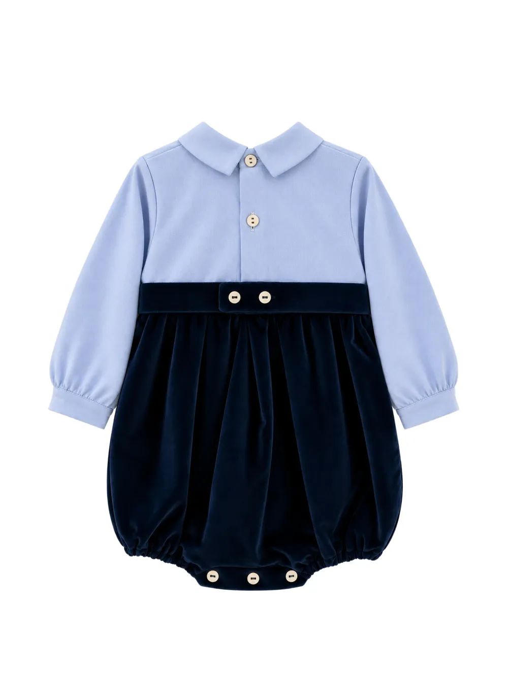Mariella Ferrari Romper met fluwelen vlakken Blauw
