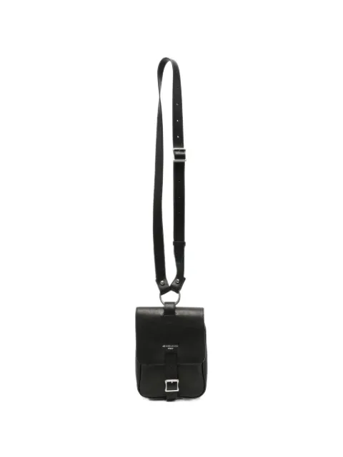 Ann Demeulemeester buckle-fastening leather messenger bag