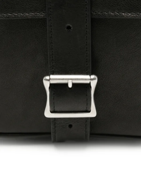 Ann Demeulemeester buckle-fastening Leather Messenger Bag | Black