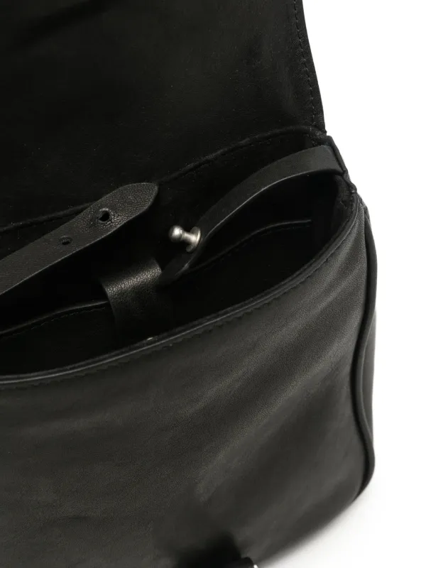 Ann Demeulemeester buckle-fastening Leather Messenger Bag | Black