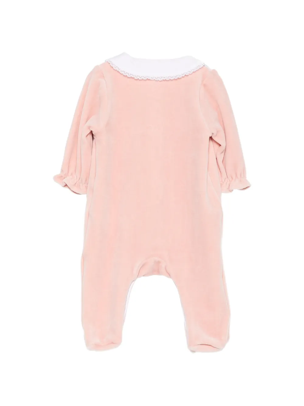Tartine Et Chocolat smocked velvet babygrow Roze