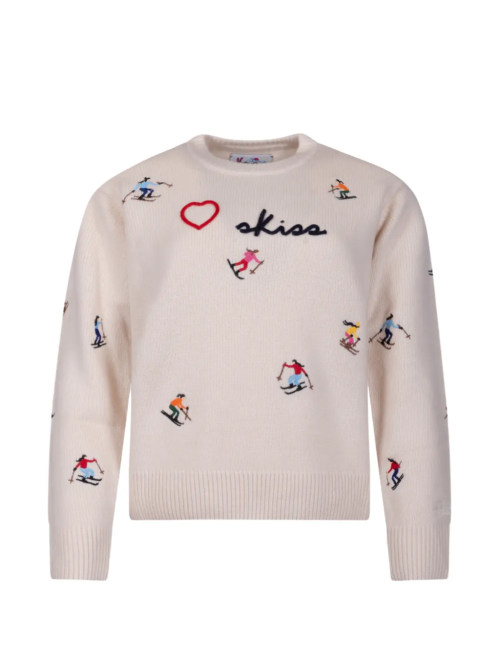 MC2 Saint Barth Kyla embroidered crew-neck sweater Beige