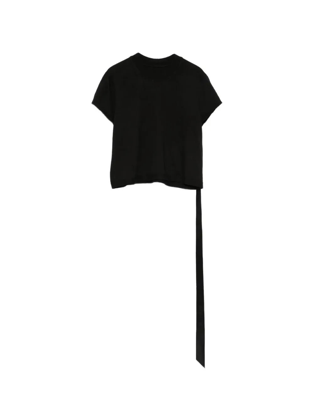 Rick Owens DRKSHDW ribbed-trim long-strap T-shirt Zwart