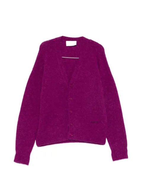AMI Paris brushed-knit V-neck cardigan