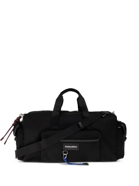 DSQUARED2 bolsa de viaje con parche del logo
