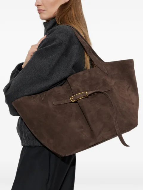 Liffner buckle-detail suede tote bag
