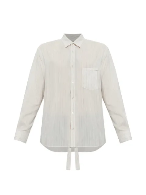 Post Archive Faction pinstripe back-slit shirt