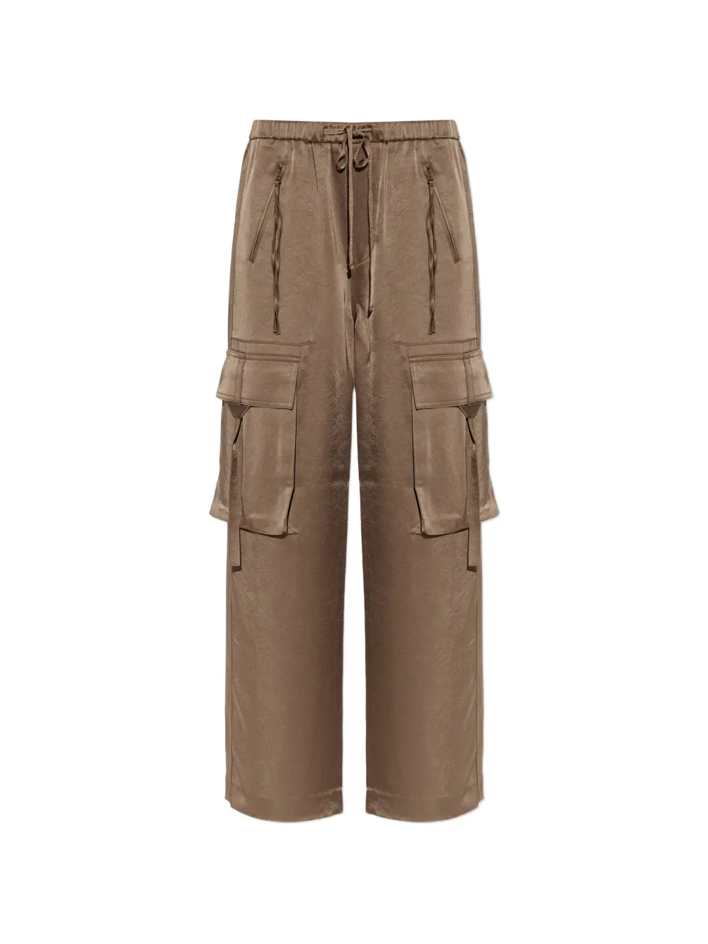 Citizens of Humanity Andira satin cargo-pockets trousers - Marrone