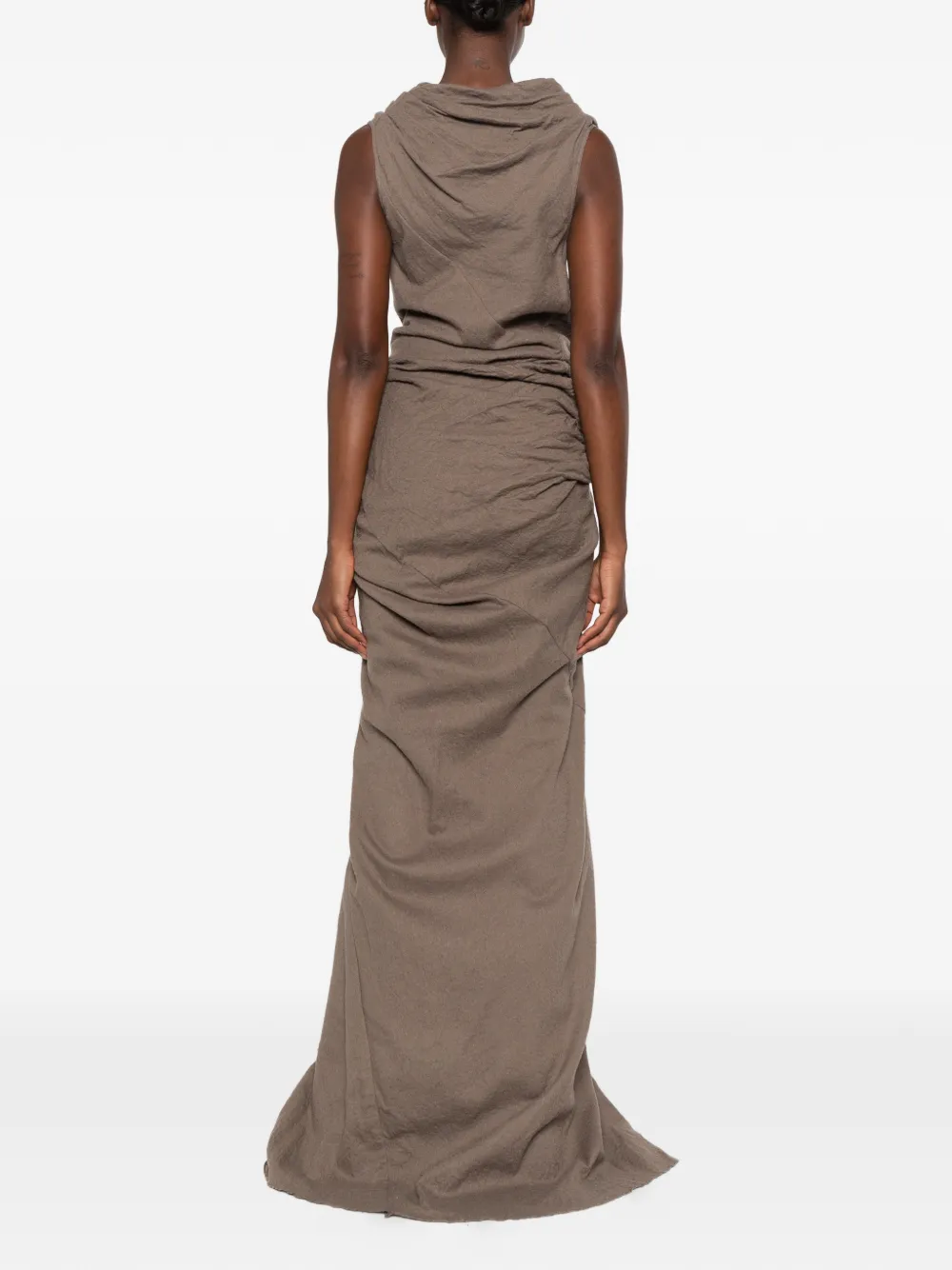 Rick Owens draped asymmetric dress Grijs
