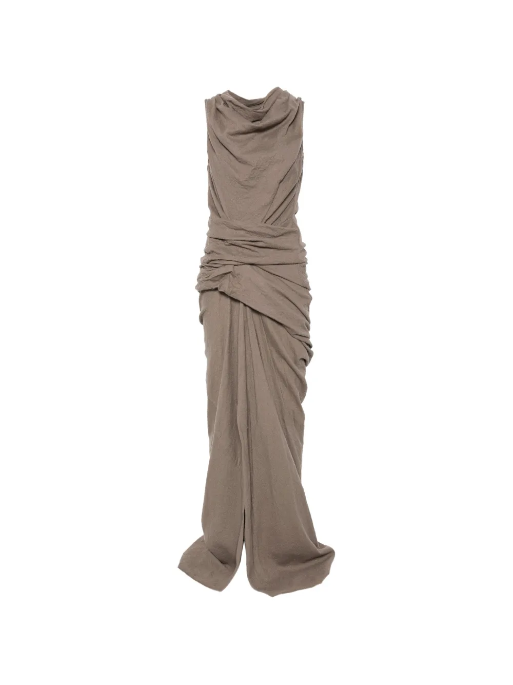 Rick Owens draped asymmetric dress Grijs
