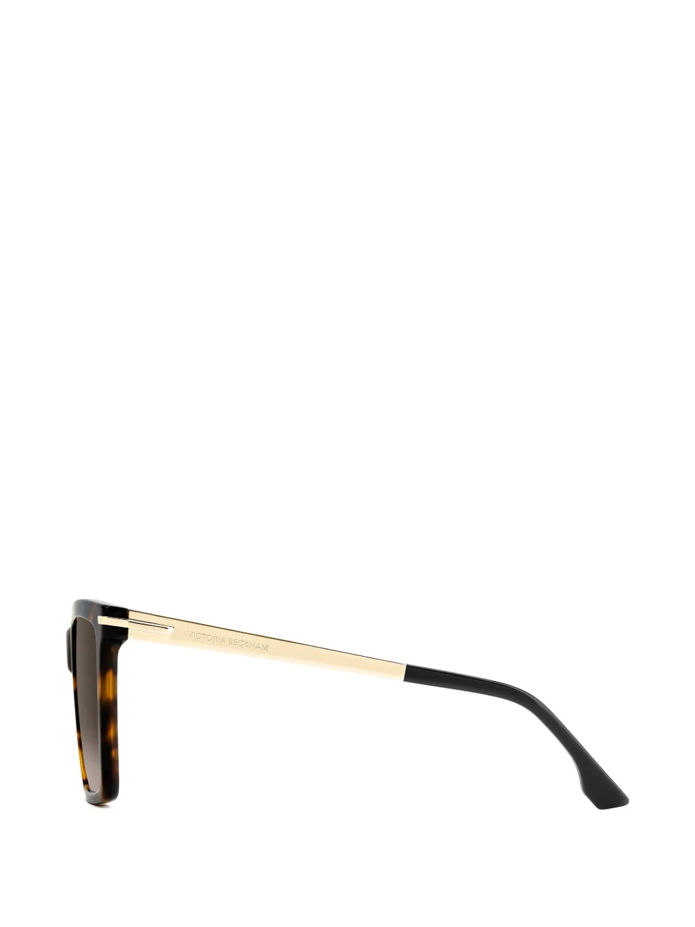 Victoria Beckham Eyewear Zonnebril met vierkant montuur en schildpadschild design Bruin