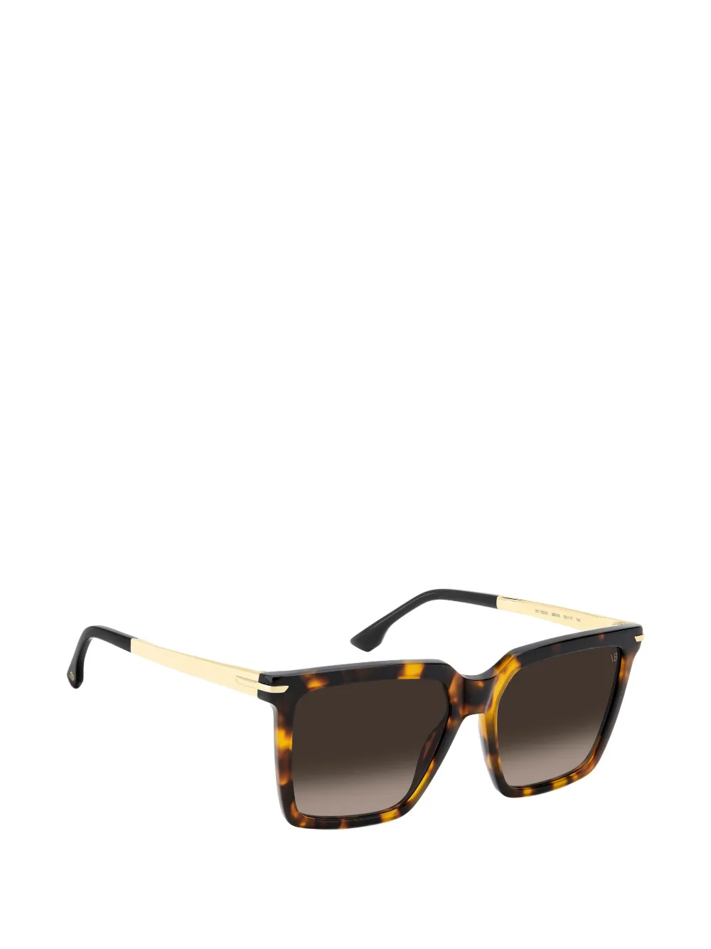 Victoria Beckham Eyewear Zonnebril met vierkant montuur en schildpadschild design Bruin