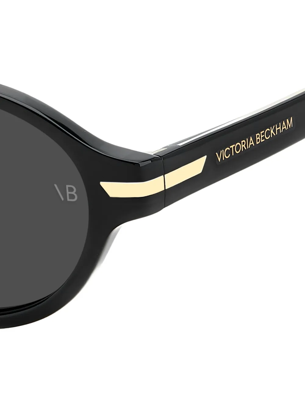 Victoria Beckham Eyewear Zonnebril met ovalen montuur Zwart