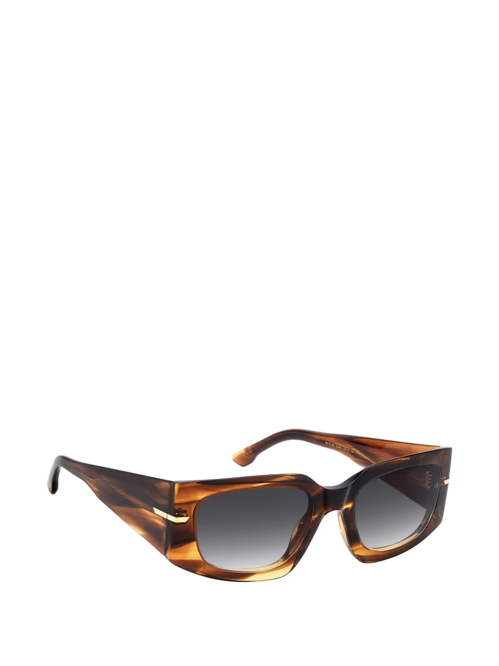 Victoria Beckham Eyewear Zonnebril met rechthoekig montuur Bruin