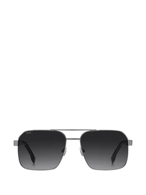BOSS stainless-steel sunglasses with transparent temples