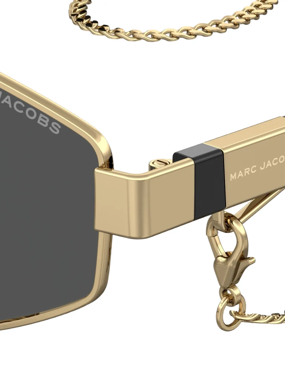 Marc Jacobs Eyewear geometric-frame chain-link sunglasses Goud
