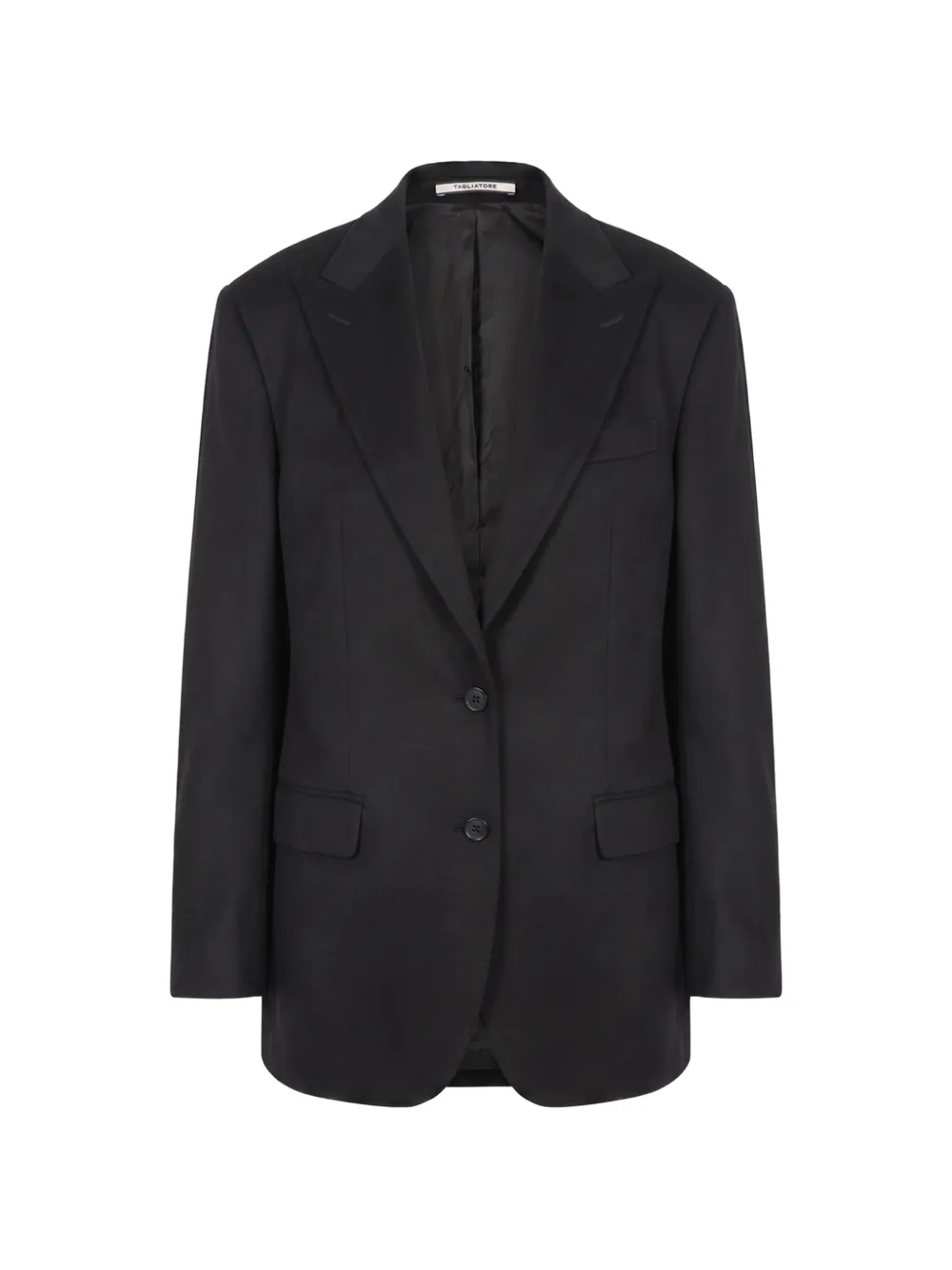 Tagliatore Bertha peak-lapel blazer Zwart