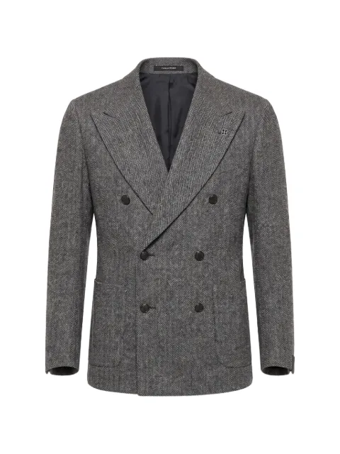 Tagliatore herringbone double-breasted blazer