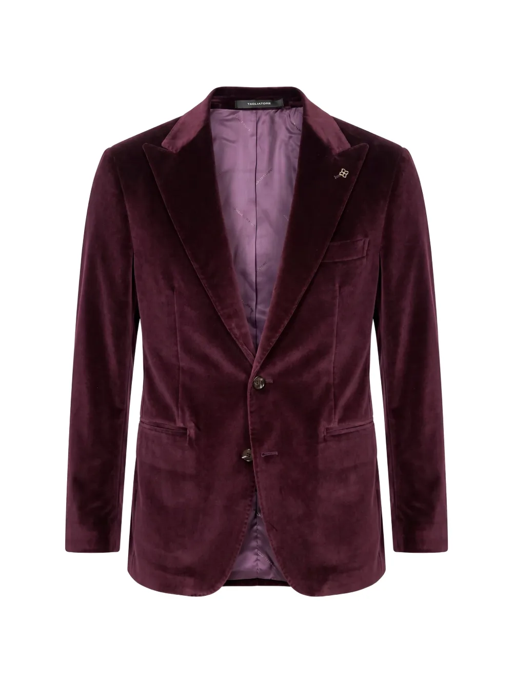 Tagliatore velvet peak-lapel blazer - Rosso