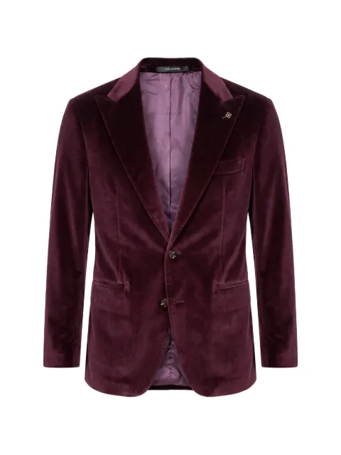 Tagliatore velvet peak-lapel blazer