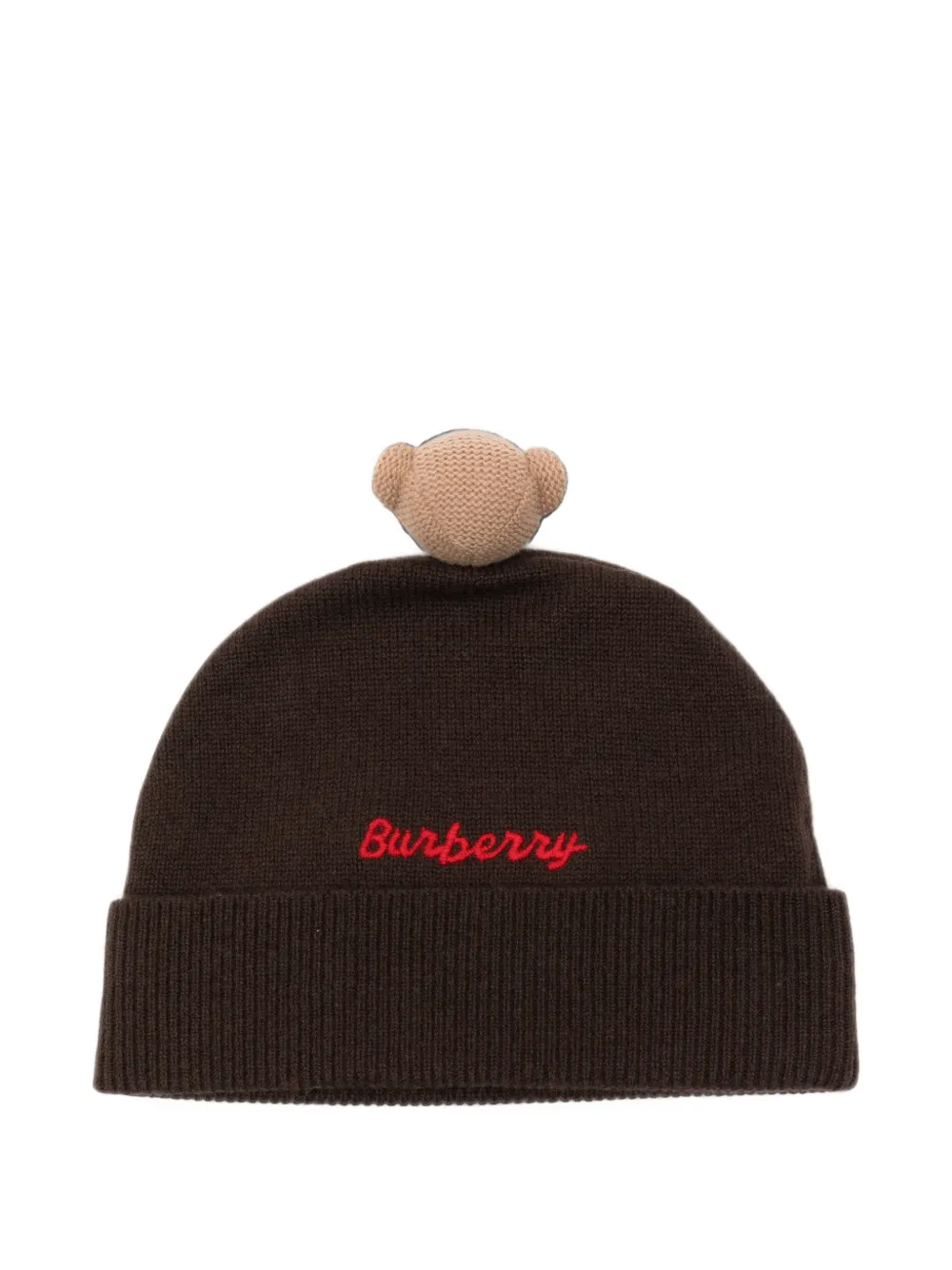 Burberry Kids Equestrian Knight Design Thomas Bear beanie hat Bruin