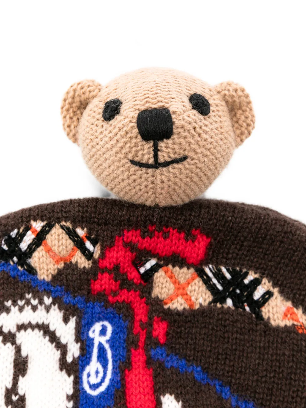 Burberry Kids Equestrian Knight Design Thomas Bear beanie hat Bruin