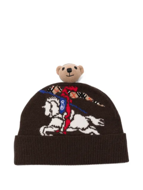 Burberry Kids Equestrian Knight Design Thomas Bear beanie hat