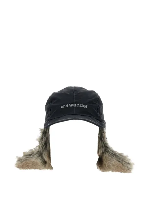 and Wander faux-fur trim trapper hat