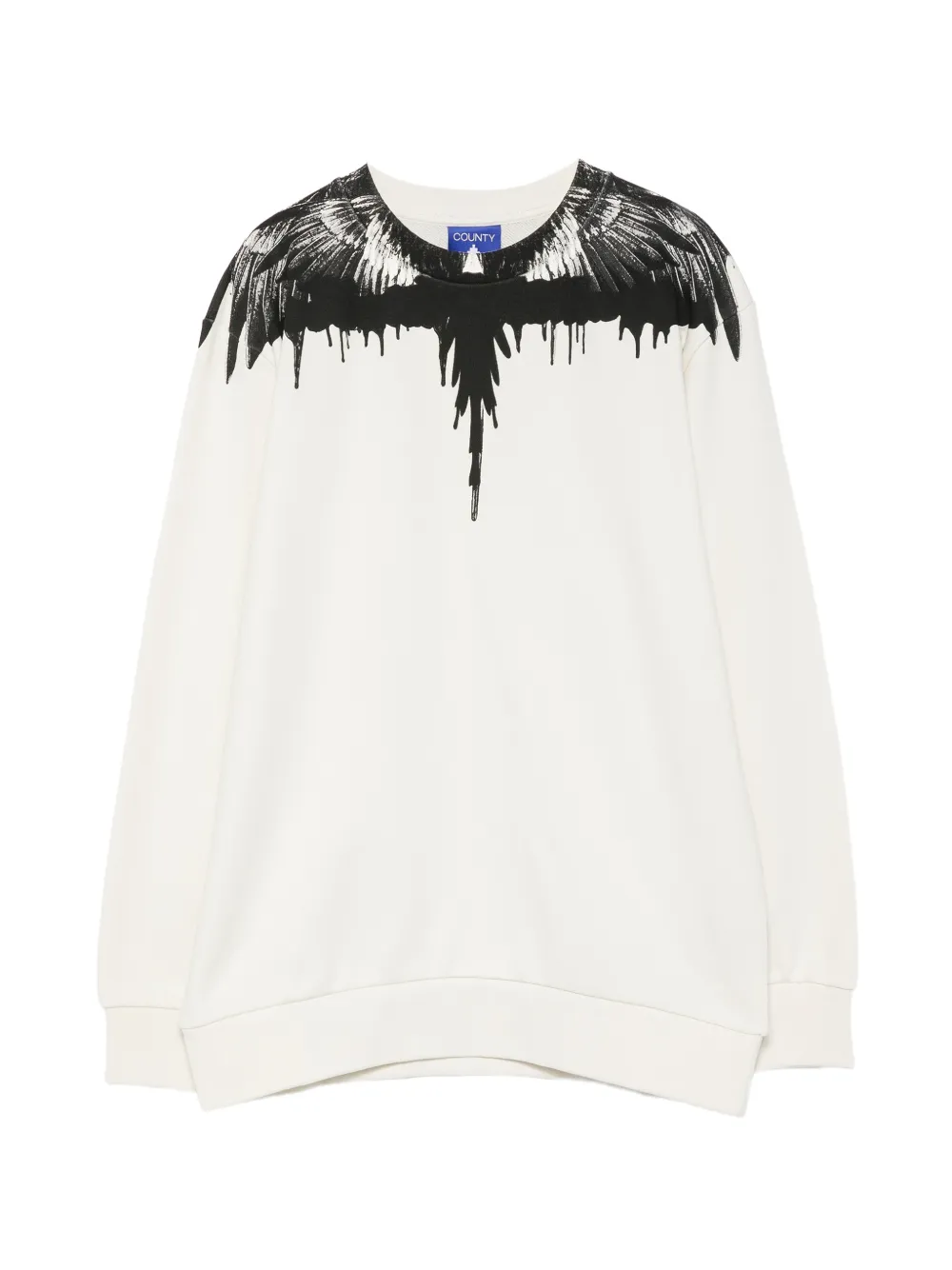 COUNTY OF MILAN KIDS wings-print sweater - Bianco