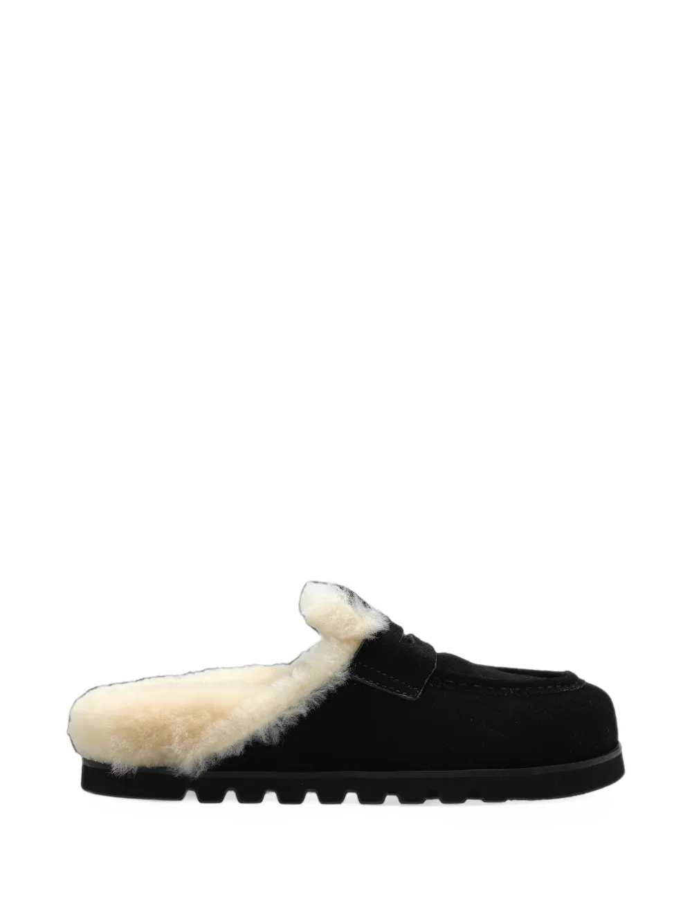 NAKED WOLFE Corded shearling-lined loafer