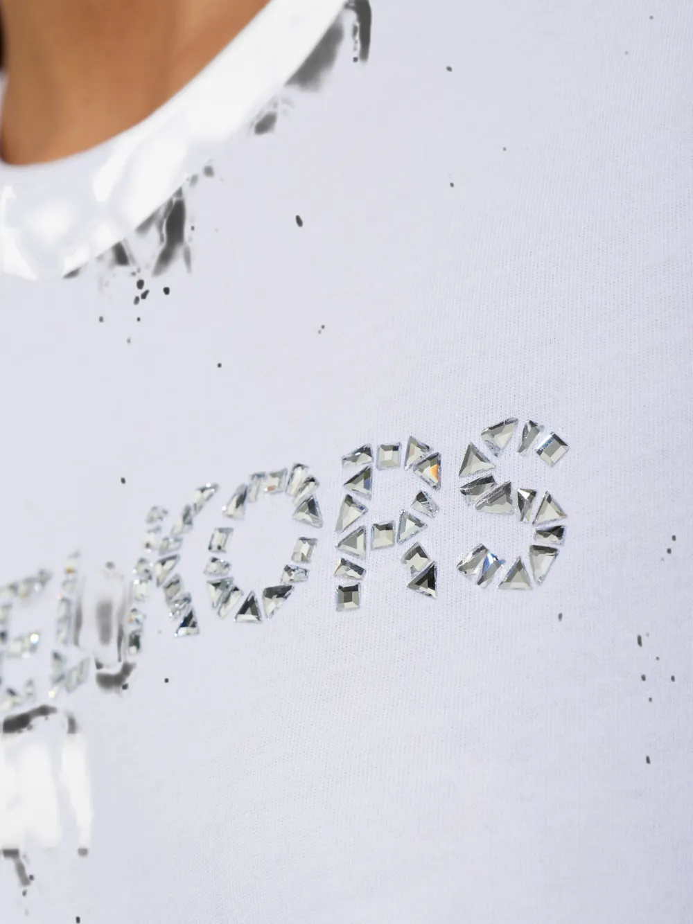 Michael Kors T-shirt verfraaid met kristallen en logo Wit