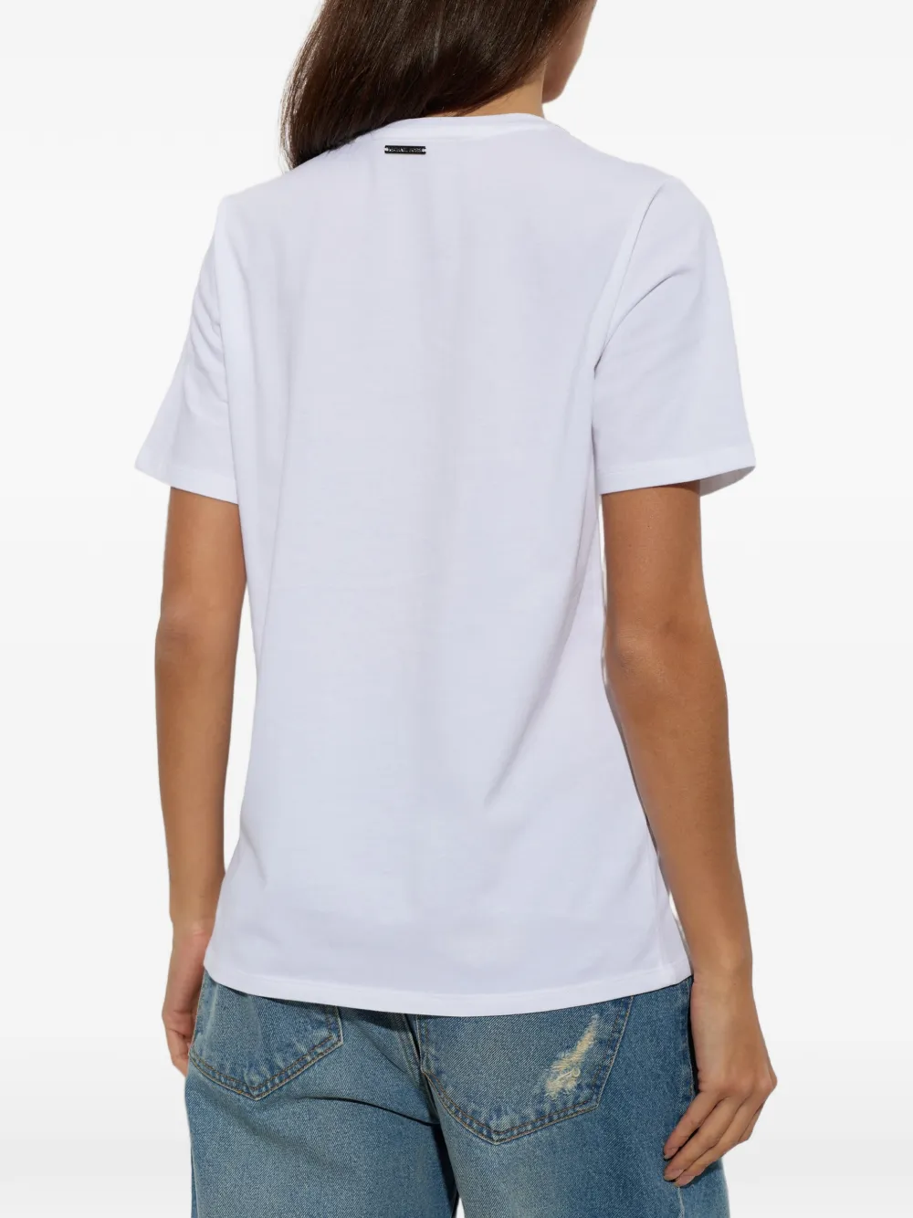 Michael Kors T-shirt verfraaid met kristallen en logo Wit